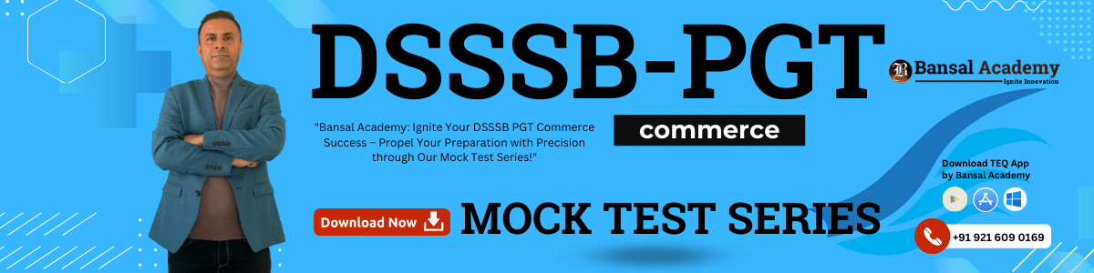 DSSSB PGT Commerce Mock Test Series