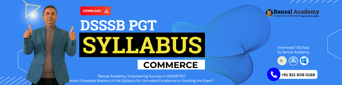 DSSSB PGT Commerce Syllabus